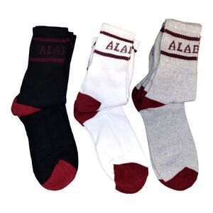 NEW❣️  Alabama Crimson Tide Crew Socks 3pk SIZE 10-13